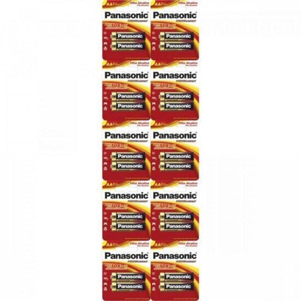 Pilha Alcalina Aa 1,5V Lr6-2Bt480 Panasonic (Blister 20 Uni)