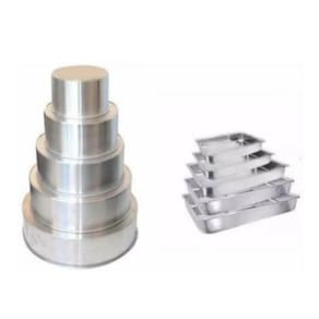 Formas Redondas Conjunto 5 Peças 10cm + Assadeiras Retangular 5 Pçs Alta