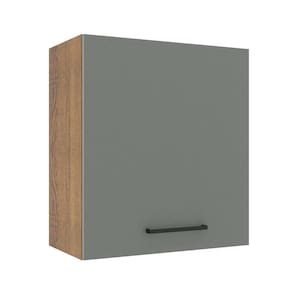 Armário Aéreo Madesa Agata 60 Cm 1 Porta Rustic Cinza