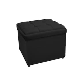 Calçadeira Copenhague 90cm Solteiro Corano Preto Adj Decor