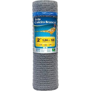 Tela Coleira Branca para Galinheiro  2 x 18 x 1,50m 50m