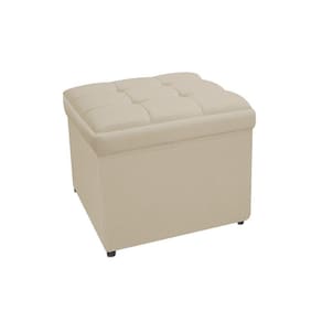 Calçadeira Copenhague 90cm Solteiro Suede Bege Adj Decor