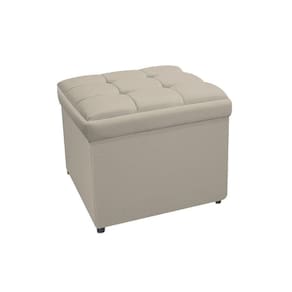 Calçadeira Copenhague 90cm Solteiro Corano Bege Adj Decor