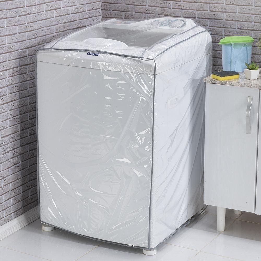 Capa para Máquina de Lavar Roupa Transparente Tamanho M