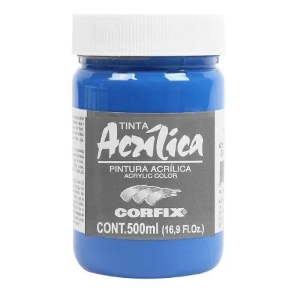 Tinta Acrílica Azul Cerúleo 85 500Ml Corfix