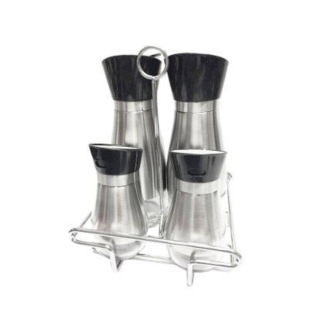 Galheteiro Em Inox Com Suporte 04 Peças UniHome