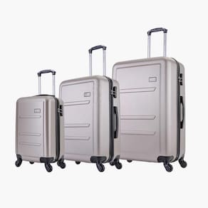 Conjunto de malas de viagem P, M e G Montreal Swiss Move Champagne