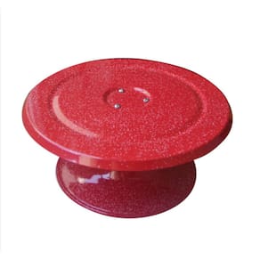Bailarina Giratória Para Bolo 30cm em Aluminio Linha Color Vermelha Suporta Até 10kg