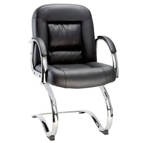 Cadeira Diretor Luxuosa Base Fixa Fixos Linha Firenze Preto