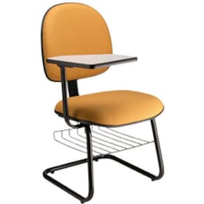Cadeira Executiva Universitária Base Fixa em S Amarelo