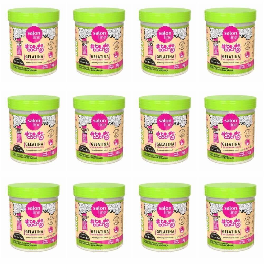 Salon Line To De Cacho Gelatina Super Fixacao 1kg Kit C 12 Casas Bahia
