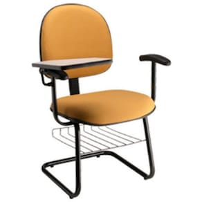 Cadeira Executiva Universitária Base Fixa em S Amarelo