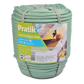 Corda Pratik Trançada Pet Verde Rolo 8mm x 233m