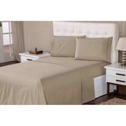 Jogo de Lençol Casal 400 Fios Percal 4 Peças Ponto Palito 100% Algodão Aconchego Prata Casa Dona