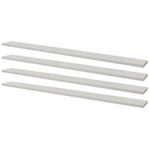 Kit 4 Prateleiras 100 x 10cm Branca Suporte Invisível