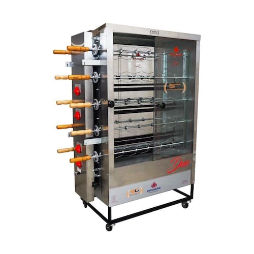 imagem-Forno Rotativo Tubular 50 Frangos 100Kg Espesto Garfo Pr-6100 Duo Bivolt - Progás