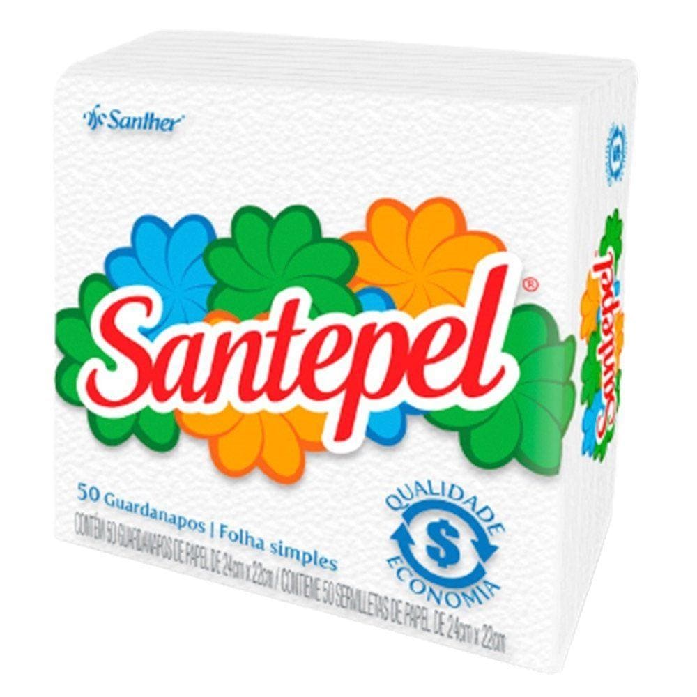 Guardanapo de Papel Pequeno 24x22 - 16 embalagens c/ 50 unidades - Santepel