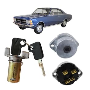 Kit Cilindro Ignição Partida Chave + Comutador Opala Caravan