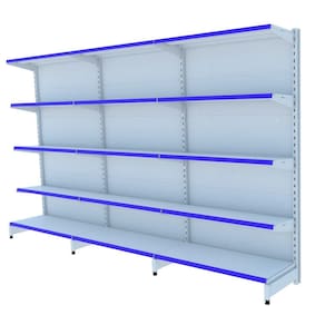Gondola Parede 170 Amapa Flex Kit 3 Metros Branco PE Az