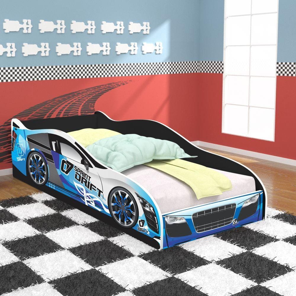 Cama Infantil Carro De Corrida 0,70 Branco - Vitamov 0501010 no Shoptime