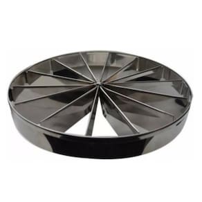 Marcador Fatias 6 Fatias 30cm Em Inox / Pudim, Torta, Bolos