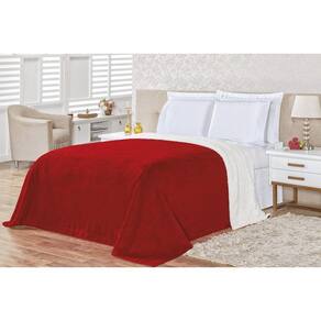 Cobertor Coberdrom Alaska Queen 1 Peça Sherpa Vermelho