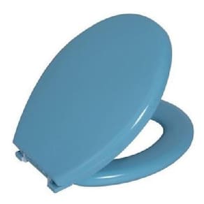 Assento Sanitario Astra Almofadado Oval Tpk/As Azul Bebe
