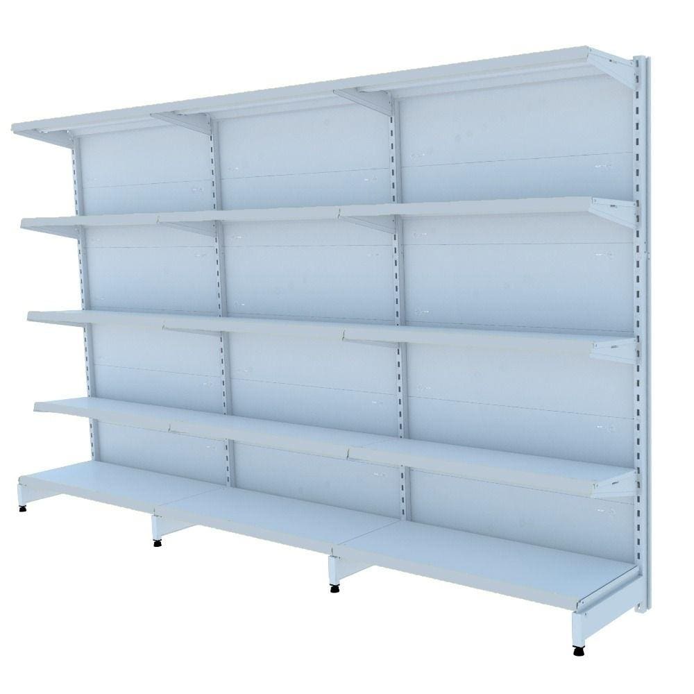 Gondola Parede 170 Amapa Flex Kit 3 Metros Branco SPE