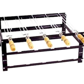 Suporte Churrasqueira Com 6 Espetos Tridente Largura 76,5 Cm