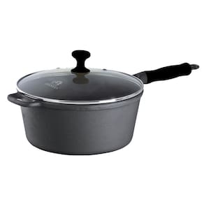 Caçarola Ferro Cabo Silicone Preto Tampa Vidro 5,2 L 26cm