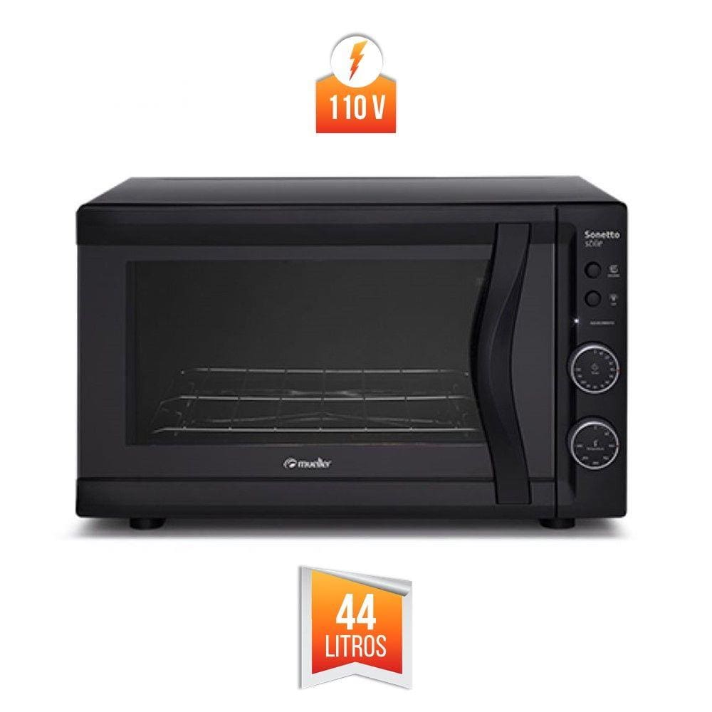 Forno Eletrico Mueller Sonetto 44 Litros Grill Dourador Preto Fosco 127V