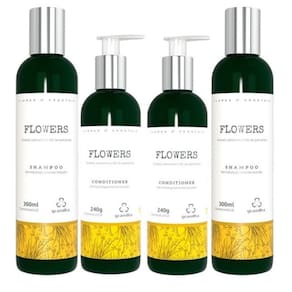 Kit Com 2 Shampoo 2 Condicionadores Grandha Flowers