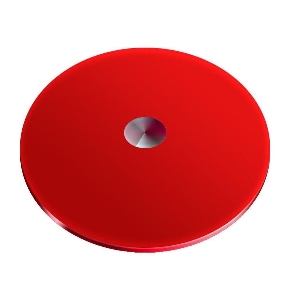 Centro De Mesa Giratório Vidro Temperado 8Mm Vermelho 45Cm