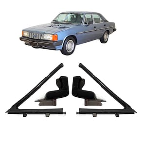 Kit Borracha Trinco Quebra Vento Cromado Opala Caravan 85/92