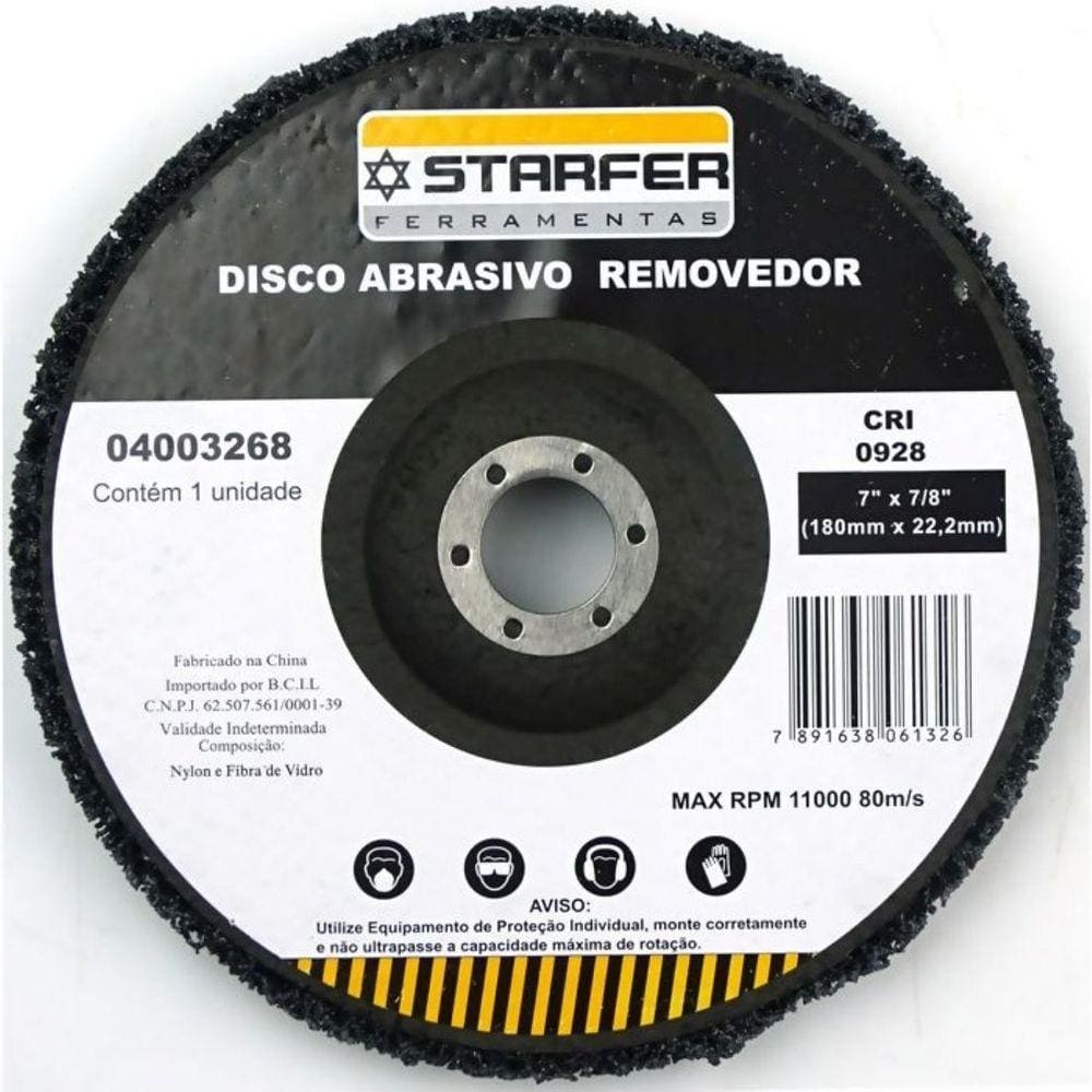 Disco Removedor Polidor 7 Polegadas (180mm) Starfer