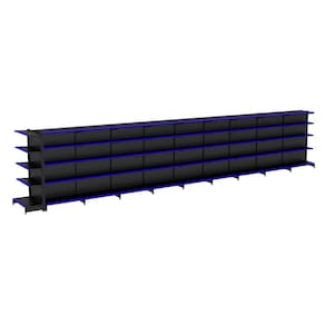 Gondola Centro 170 Amapa Flex Kit 9 Metros 1 Ponta Preto PE