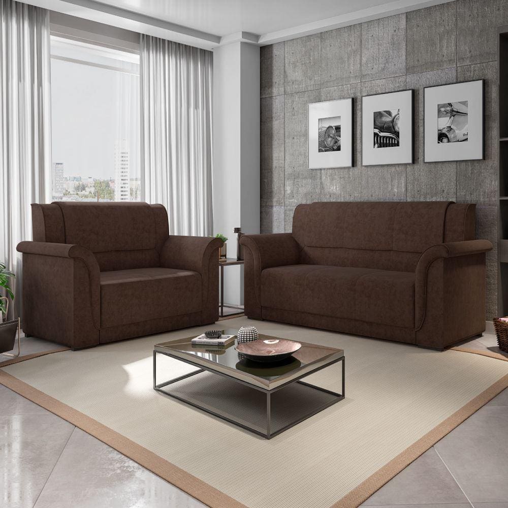 Conjunto SofA 2 e 3 Lugares Suede Cordoba Hellen - Conjunto de Sofás -  Magazine Luiza