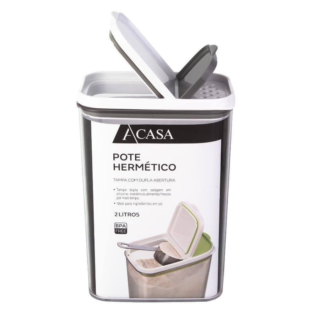 Pote Hermético Shake Cinza 2L - A/CASA - Cinza
