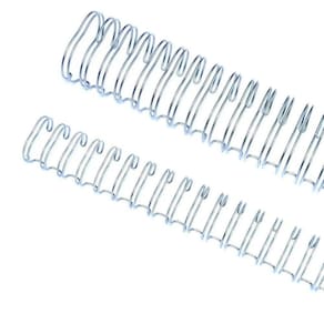 Wire-o Garra Duplo Anel 3/4" para 140 fls A4 2x1 Prata(Silver) 50 und