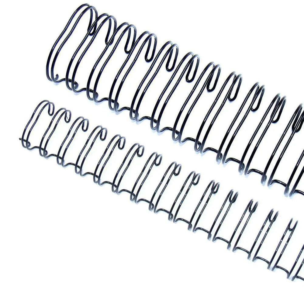 Wire-o Garra Duplo Anel 1"1/4 para 270 fls Carta 2x1 Preto 25 und