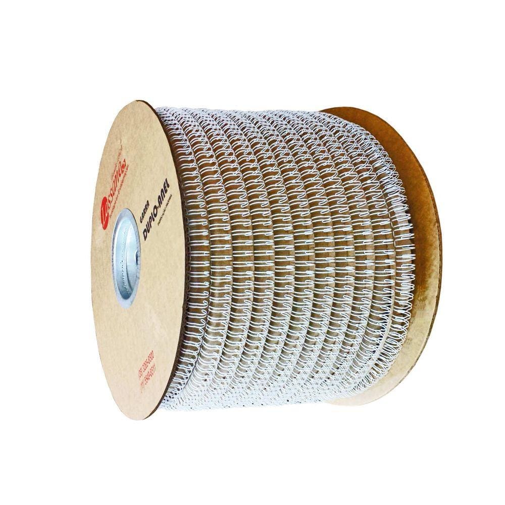 Bobina de Garras de Duplo Anel Wire-o 2x1 1”1/4 270 Folhas Cor Branca