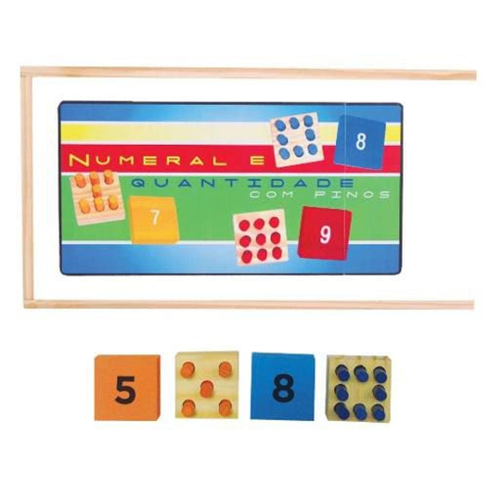 Brinquedos Educativos - Numeral E Quantidade Com Pinos 18und