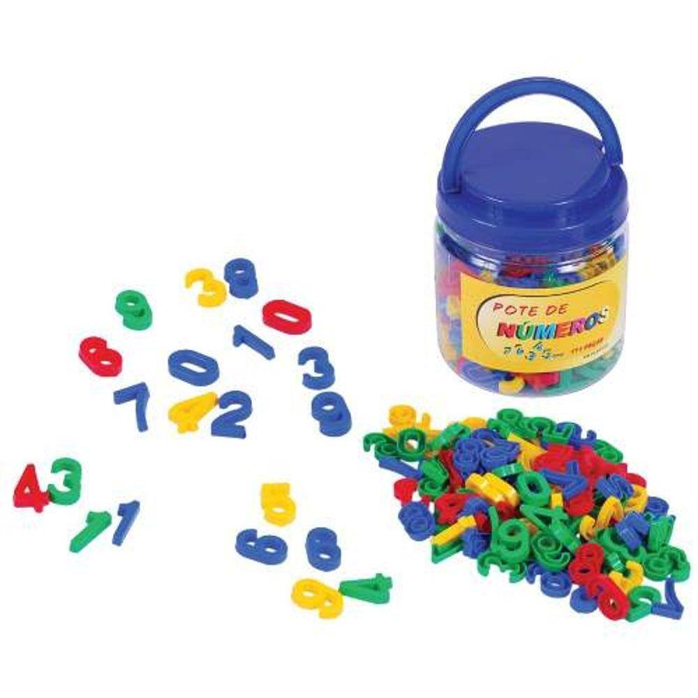 Brinquedos Educativos - Pote com Números 105 Peças