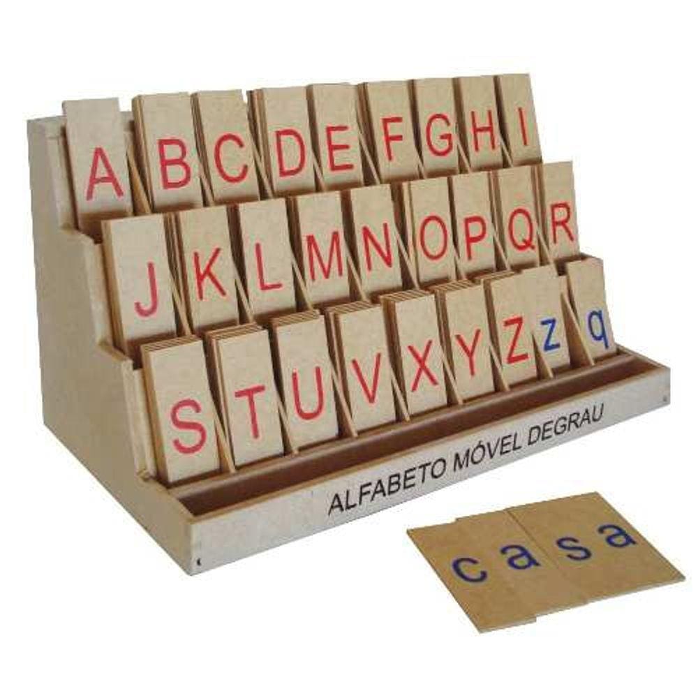 Brinquedos Educativos - Alfabeto Móvel Degrau 130 Peças