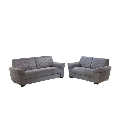 Conjunto Sofás de 2 e 3 lugares Rondomóveis 580 Camurça Aracruz Casas Bahia