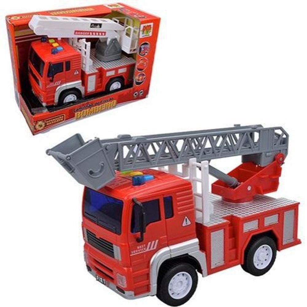 Caminhao Brinquedo Bombeiro Grande Com Som E Luz - Magic Toys