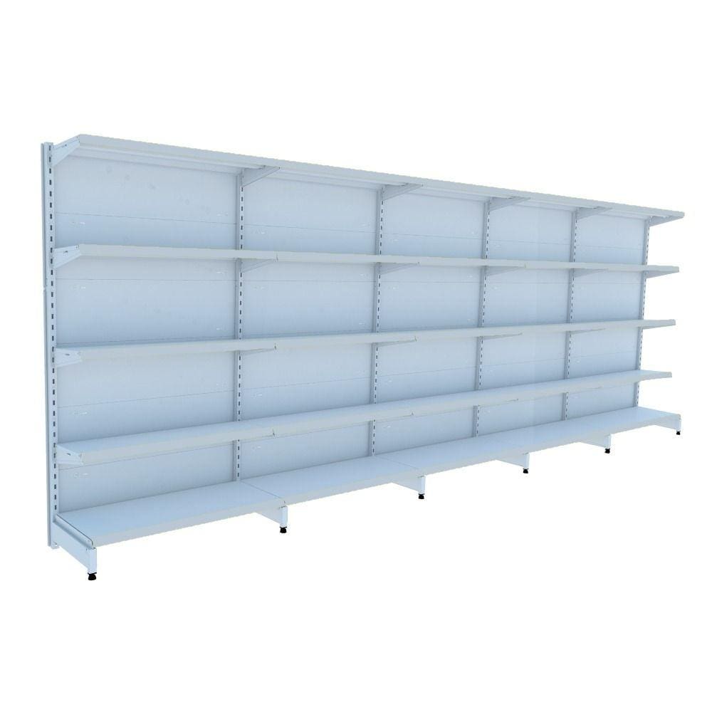 Gondola Parede 170 Amapa Flex Kit 5 Metros Branco SPE
