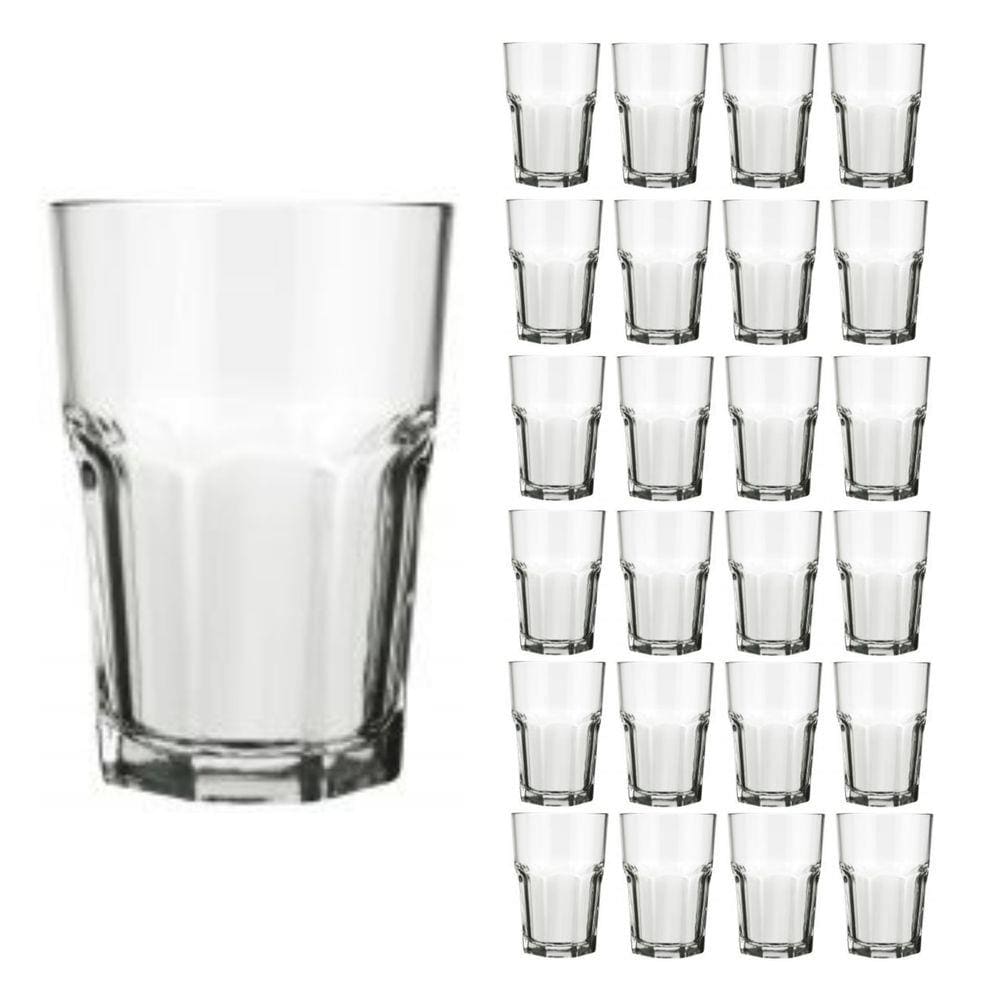 Jogo 24 Copo 200ml Vidro Bristol Suco Drinks Transparente