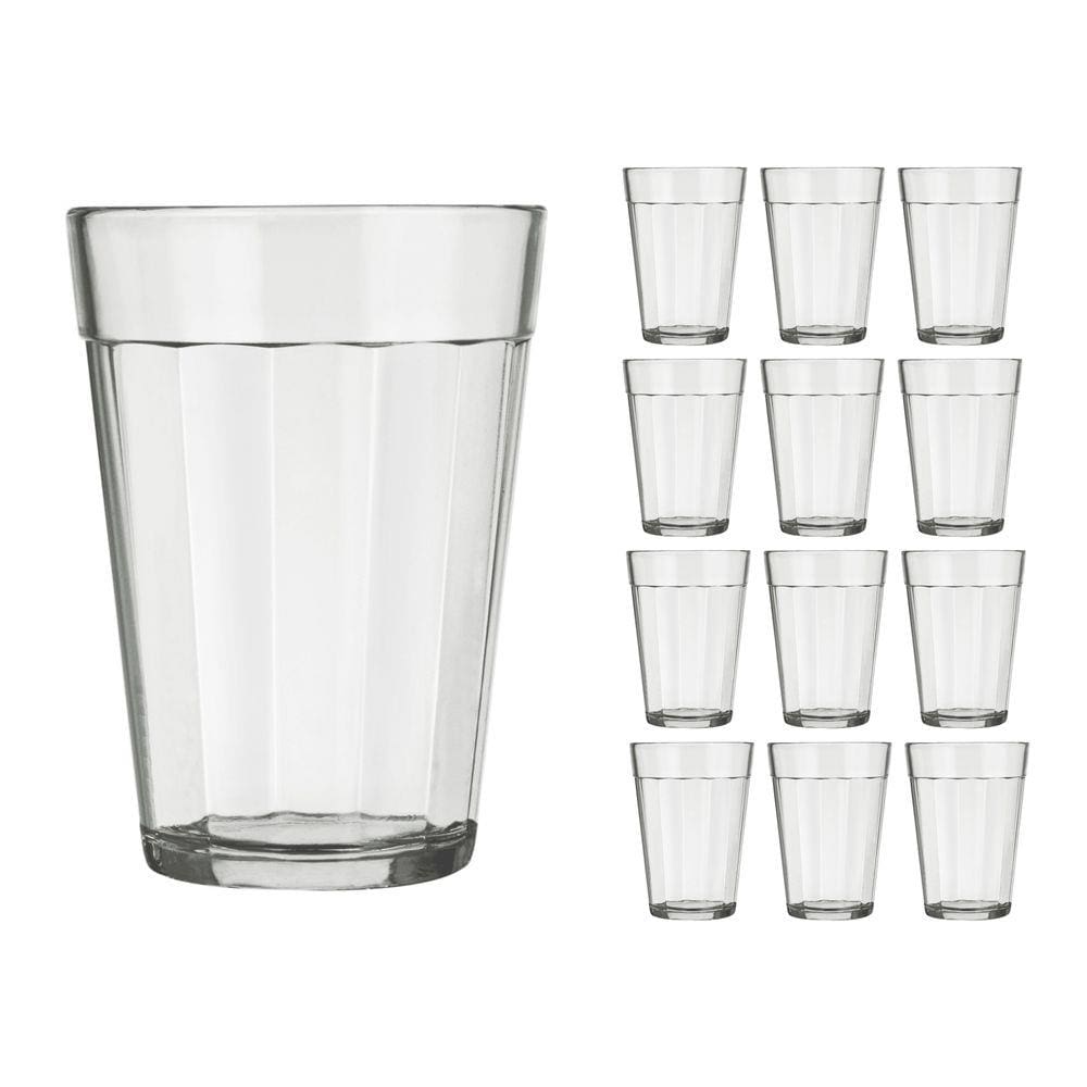 Jogo 12 Copo Americano Clássico 190ml Vidro Café Chopp Nadir