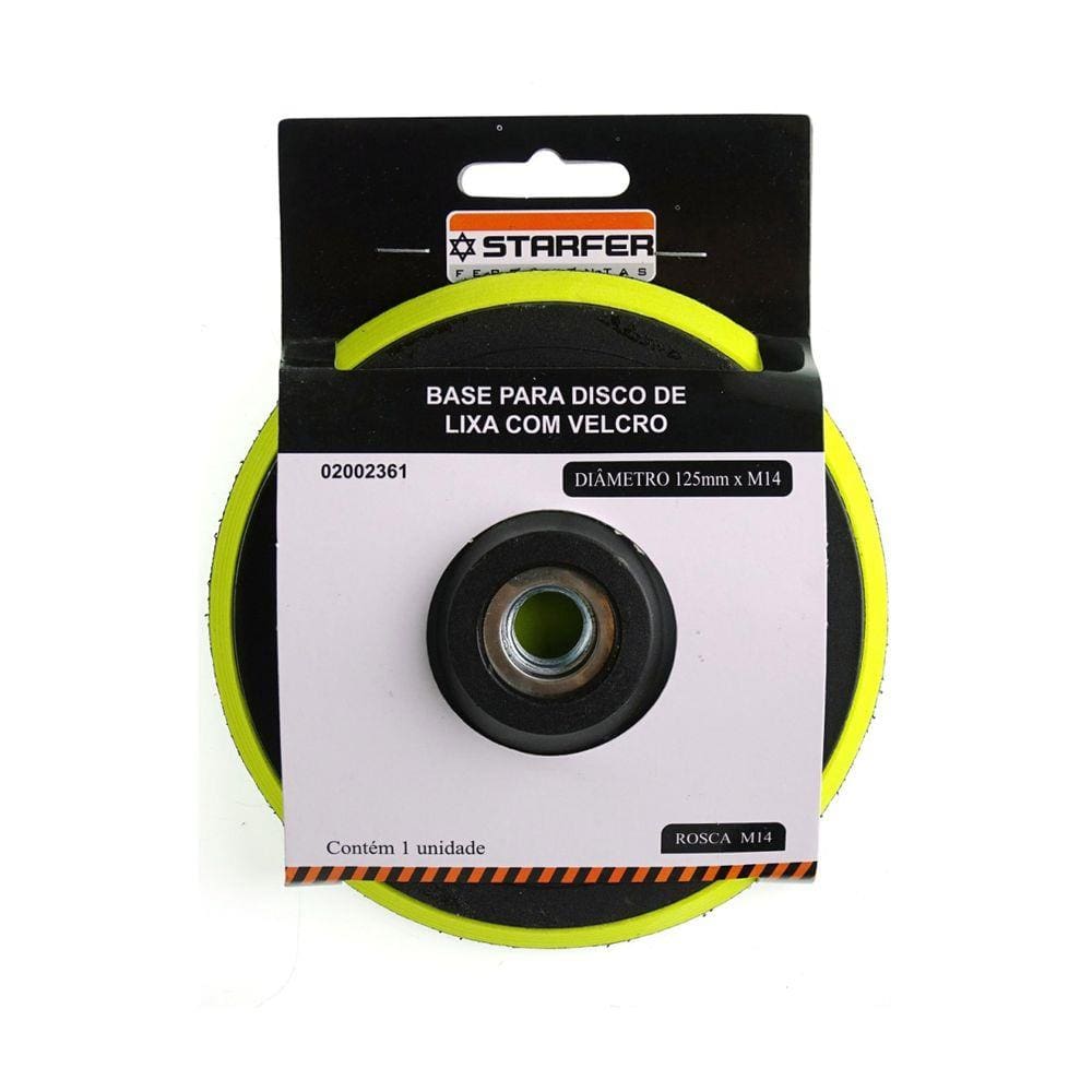 Base Disco de Lixa Auto Aderente 125mm x M14 - Starfer